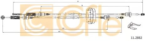 Трос куліси для Trafic/Vivaro 2.0 i 01- (1215/930+1295/975) від COFLE (112882)