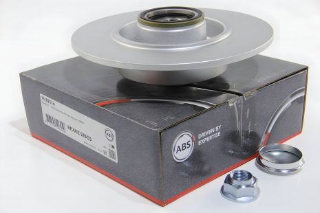 Задній гальмівний диск Clio/Fluence/Megane/Scenic (09-21) з підшипником, A.B.S. (18165C)