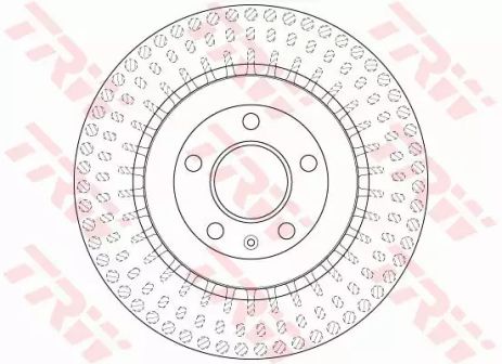 Диск гальмівний AUDI A4/A5/A6/A8/Q5 R 09- 13, TRW (DF6175S)