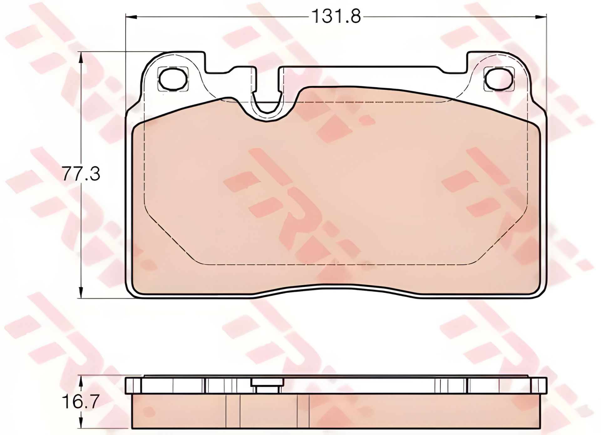 Передние тормозные колодки для Audi Q5 12-, TRW (GDB1974) Передние тормозные колодки для Audi Q5 12-, TRW (GDB1974)