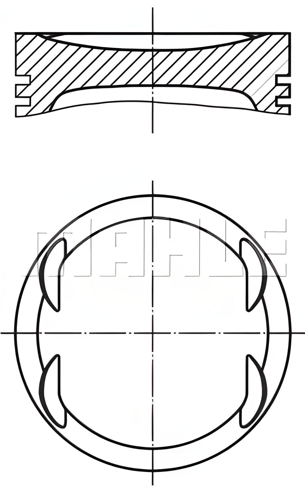 Поршень, MERCEDES BENZ, MAHLE/KNEСHT (0040800) Поршень, MERCEDES BENZ, MAHLE/KNEСHT (0040800)