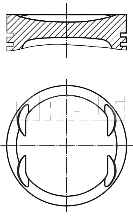 Поршень, MERCEDES BENZ, MAHLE/KNEСHT (0040800)