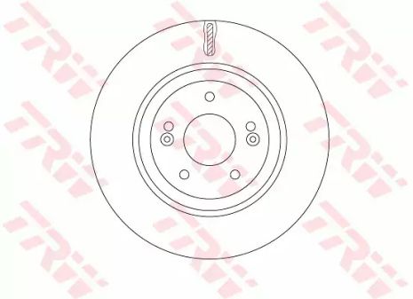 Диск тормозной (1 шт.) HYUNDAI I40/IX35/Ceed/Optima FD=320mm 11, TRW (DF7592)