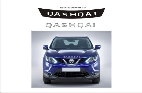 МОЛОСУВАННЯ, Орнамент, Логотип на капоті Nissan Qashqai 2017-23, niqa17log (miec22log)