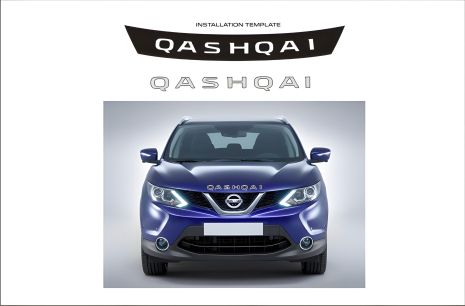 Лого-молдинг на капот Nissan QASHQAI 2017-23, NIQA17LOG (MIEC22LOG)