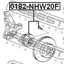 Передній підшипник маточини Toyota Prius 03-09, FEBEST (0182NHW20F)