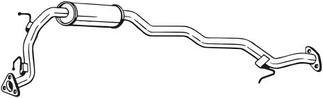 Передний глушитель HONDA Jazz 02-08, BOSAL (283451)