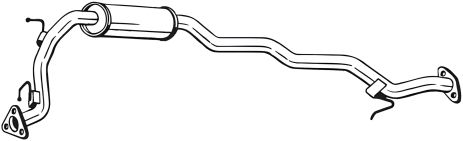 Передній глушник HONDA Jazz 02-08, BOSAL (283451)