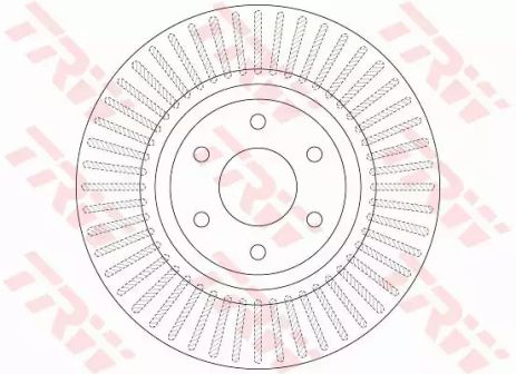 Диск гальмівний (1 шт.) NISSAN Navara/Pathefinder F D=319mm 05, TRW (DF6425)