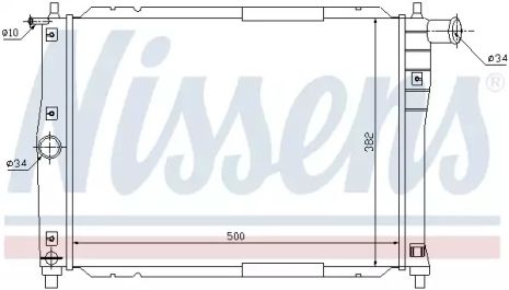 Радиатор охлаждения Lanos (без конд.), NISSENS (61644) (96559565)