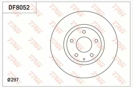 Диск тормозной MAZDA 6 2.0-2.5 2013-, CX-5 2.0-2.2 2011- передн. (пр-во TRW)