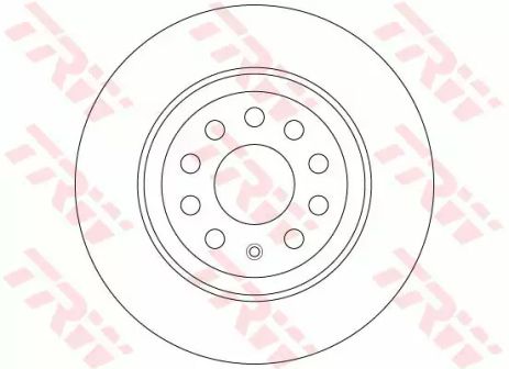 Диск тормозной задний VAG Q3/Kodiaq/Tiguan II 12-, TRW (DF6504)