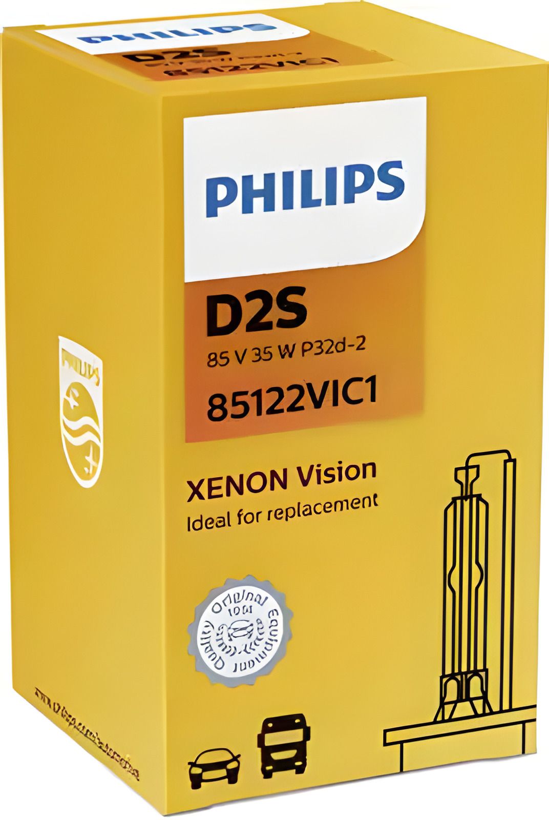 D2S лампа розжарювання 85V 35W P32d-2 4300К, PHILIPS (85122VIC1) D2S лампа розжарювання 85V 35W P32d-2 4300К, PHILIPS (85122VIC1)