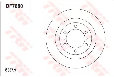 Гальмівний диск LAND CRUISER 150 3.0D-4D 2010-,4.0 V6 VVT-I 2010- передн. , TRW (DF7880S)