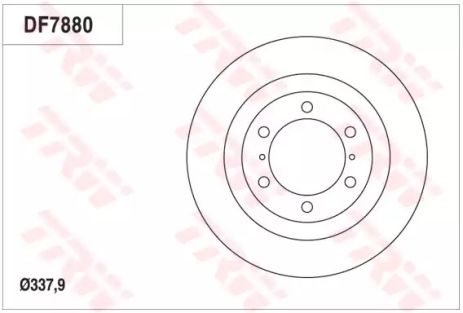 Диск гальмівний LAND CRUISER 150 3.0D-4D 2010-,4.0 V6 VVT-I 2010- передн. , TRW (DF7880S)