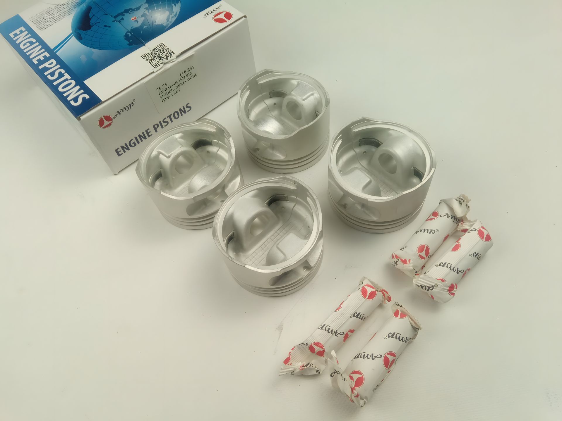 Поршень для Nexia 1.5 16v 76,75 1-й ремонт, AMP (PX-DAE-4F-3548-025), комплект с пальцами (93740215) Поршень для Nexia 1.5 16v 76,75 1-й ремонт, AMP (PX-DAE-4F-3548-025), комплект с пальцами (93740215)