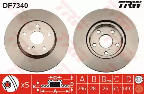 ΠΠΈΡΠΊ ΠΠ°Π»ΡΠΌΡΠ²Π½ΠΈΠΉ LEXUS IS250 ΠΏΠ΅ΡΠ΅Π΄Π½. , TRW (DF7340) ΠΠΈΡΠΊ ΠΠ°Π»ΡΠΌΡΠ²Π½ΠΈΠΉ LEXUS IS250 ΠΏΠ΅ΡΠ΅Π΄Π½. , TRW (DF7340)