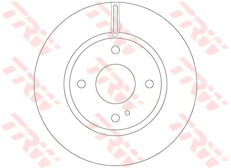 Диск тормозной передний для Fiesta/KA 08-1.0-1.6, TRW (DF6399)