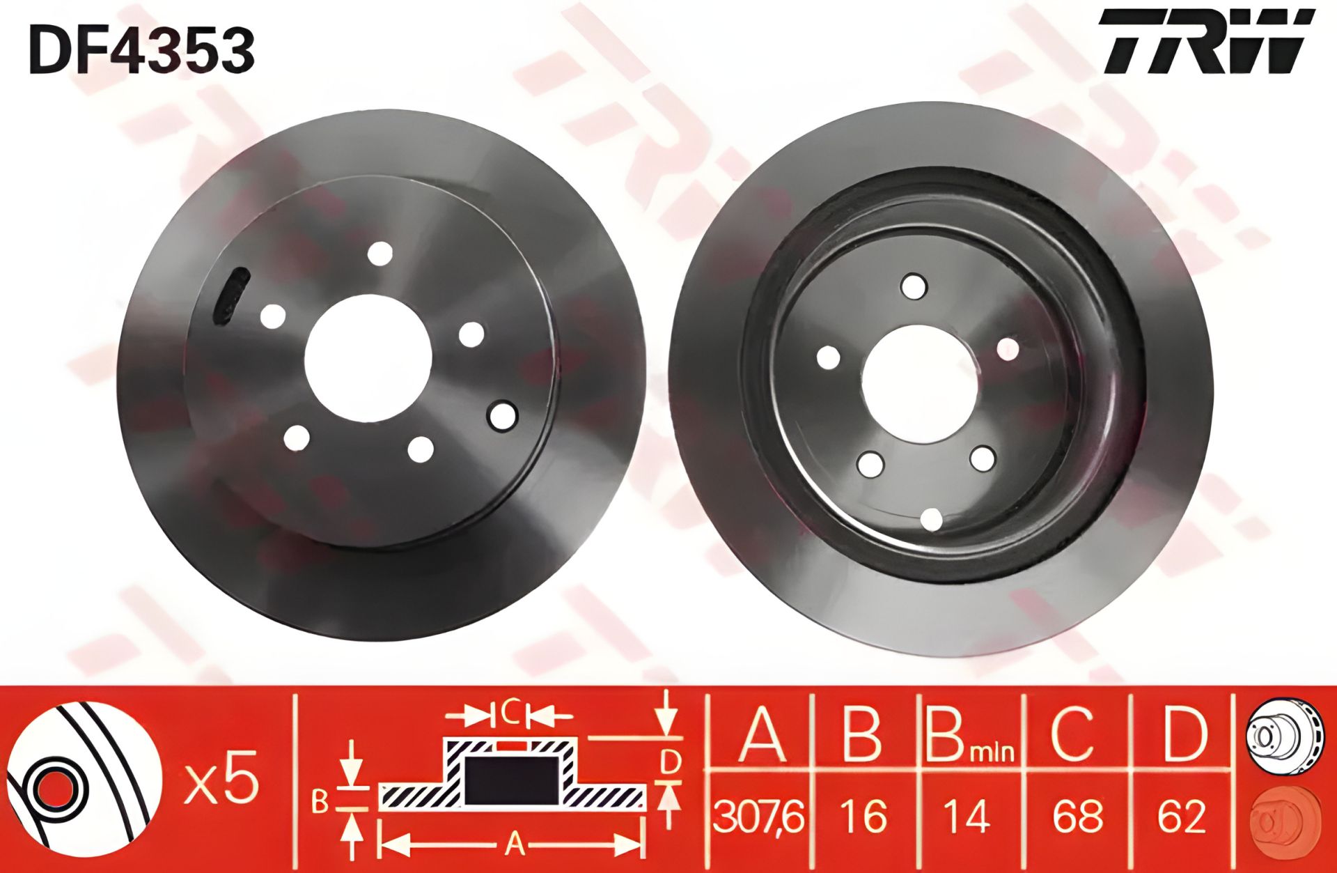 Диск тормозной (1 шт.) NISSAN Murano 3,5 R 05, TRW (DF4353) Диск тормозной (1 шт.) NISSAN Murano 3,5 R 05, TRW (DF4353)
