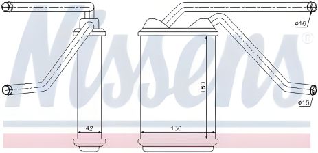 Алюминиевый радиатор отопителя для Nexia (до 2008 г.), NISSENS (76511) (03059812) Алюминиевый радиатор отопителя для Nexia (до 2008 г.), NISSENS (76511) (03059812)