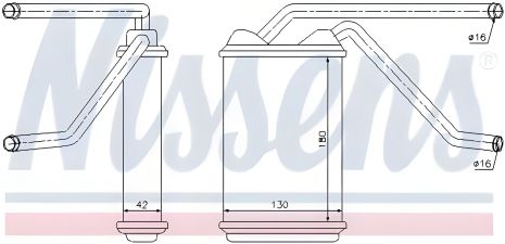 Обігрівача радіатор Nexia (до 2008 р.) алюм., NISSENS (76511) (03059812)