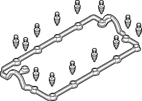 Прокладка клапанной крышки компл. Audi A4 B5, ELRING (726290)