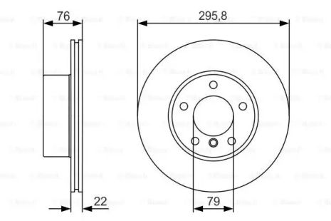 Диск гальмівний BMW E39 \\F PR2, BOSCH (0986479R72)