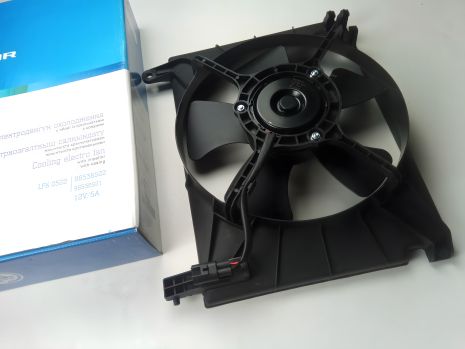 Дифузор радіатора Aveo (без кондиціонера) з двигуном, Лузар (LFK 0522) (96536666)