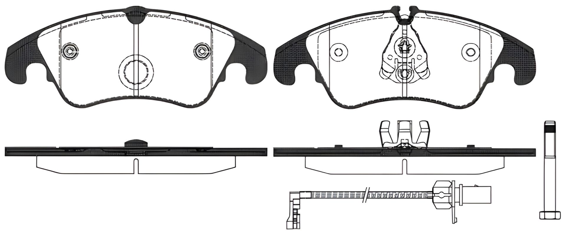 Комплект гальмівних колодок для AUDI A6, A7, A5, REMSA 130431 Комплект гальмівних колодок для AUDI A6, A7, A5, REMSA 130431