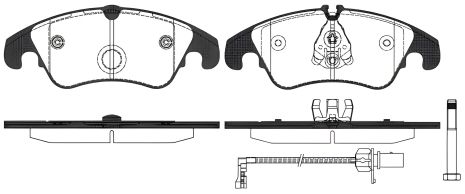 Комплект гальмівних колодок для AUDI A6, A7, A5, REMSA 130431