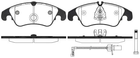 Комплект гальмівних колодок для AUDI A6, A7, A5, REMSA 130431 Комплект гальмівних колодок для AUDI A6, A7, A5, REMSA 130431
