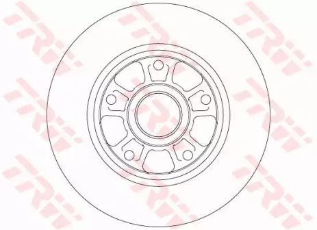 Диск гальмівний (1 шт.) RENAULT Fluence/Megane R D=260mm 08, TRW (DF6182)