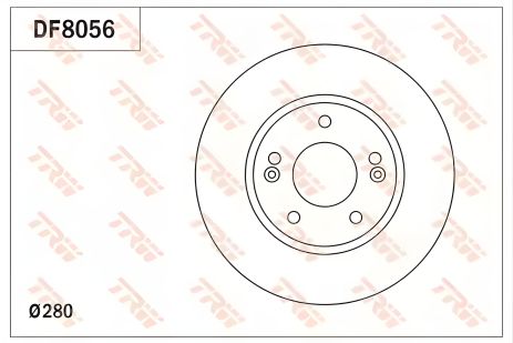 Передній гальмівний диск HYUNDAI i30 TRW DF8056