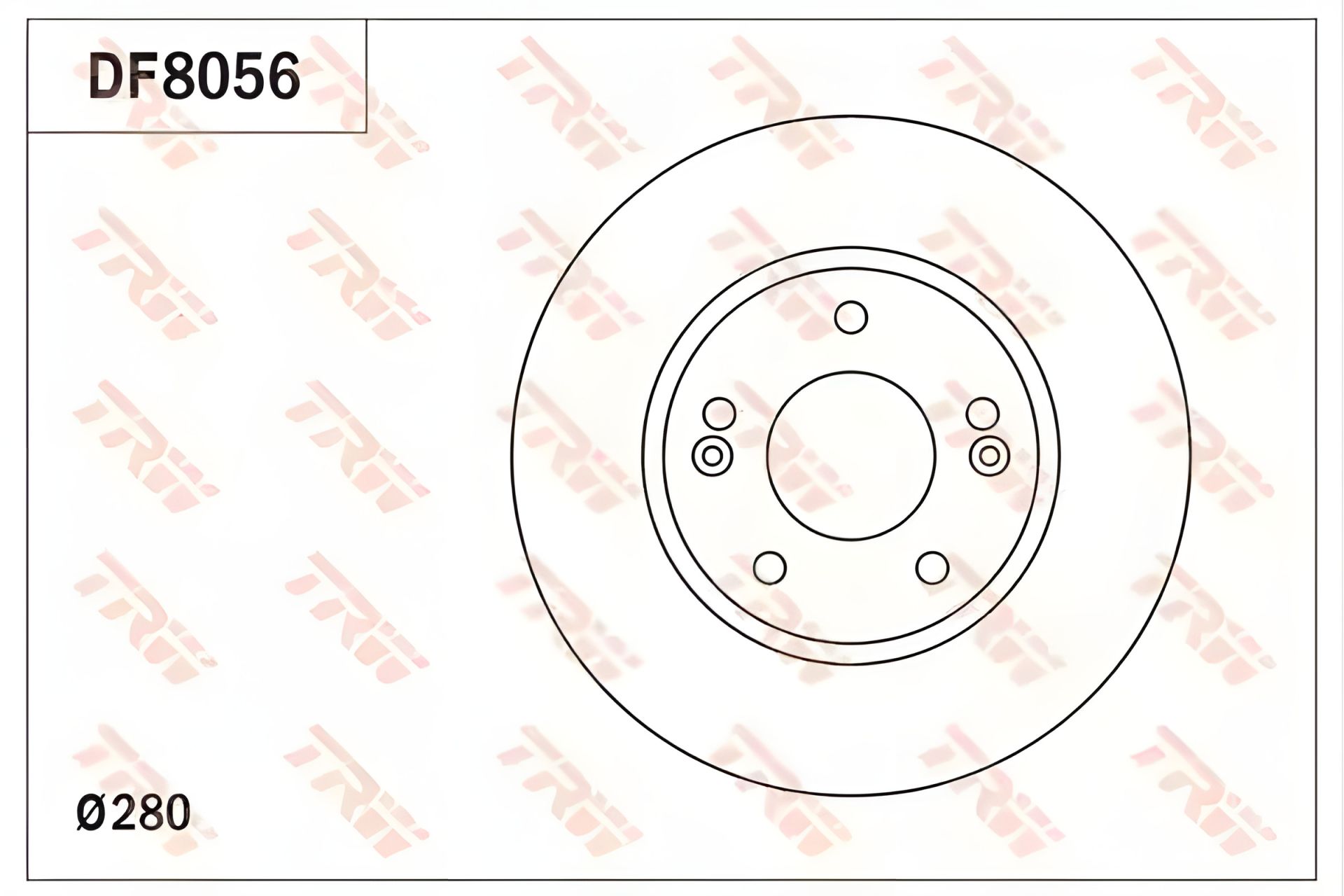 Диск гальмівний передній HYUNDAI i30 TRW DF8056 Диск гальмівний передній HYUNDAI i30 TRW DF8056