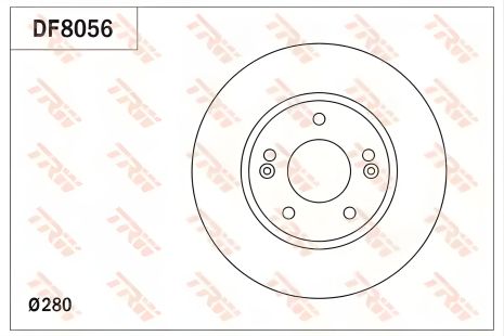 Передній гальмівний диск HYUNDAI i30 TRW DF8056