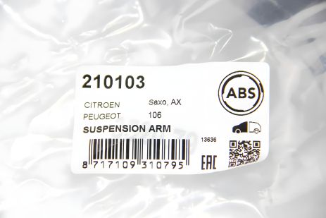 Передний нижний рычаг для Citroen Saxo/Peugeot 106 86-Л., ABS (210103)
