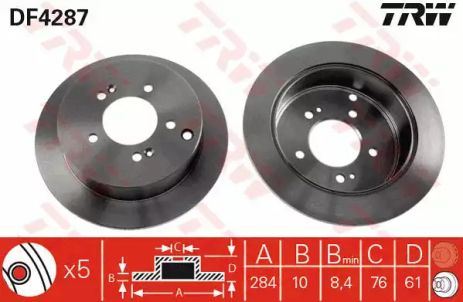 ΠΠΈΡΠΊ Π³Π°Π»ΡΠΌΡΠ²Π½ΠΈΠΉ (1 ΡΡ.) HYUNDAI/KIA ix35/SantaFe/Tucson/Sportege R 04, TRW (DF4287) ΠΠΈΡΠΊ Π³Π°Π»ΡΠΌΡΠ²Π½ΠΈΠΉ (1 ΡΡ.) HYUNDAI/KIA ix35/SantaFe/Tucson/Sportege R 04, TRW (DF4287)