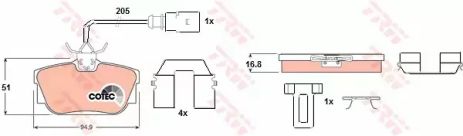 ΠΠΎΠ»ΠΎΠ΄ΠΊΠ° ΡΠΎΡΠΌ. Π΄ΠΈΡΠΊ. VW T4 (70XB, 70XC, 7DB, 7DW) Π·Π°Π΄Π½., TRW (GDB1369) ΠΠΎΠ»ΠΎΠ΄ΠΊΠ° ΡΠΎΡΠΌ. Π΄ΠΈΡΠΊ. VW T4 (70XB, 70XC, 7DB, 7DW) Π·Π°Π΄Π½., TRW (GDB1369)