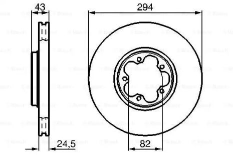 Диск тормозной FORD TRANSIT (04/00-06/06) передн. BOSCH (0986478303)