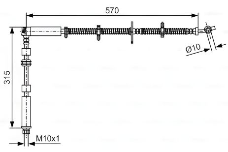 Гальмівний шланг LAND ROVER, BOSCH (1987481A63) Гальмівний шланг LAND ROVER, BOSCH (1987481A63)