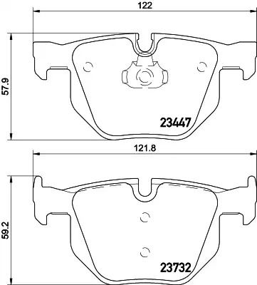 Колодки задні гальмівні BMW X5 (E70) (2007 - 2013), HELLA PAGID (8DB355013941)