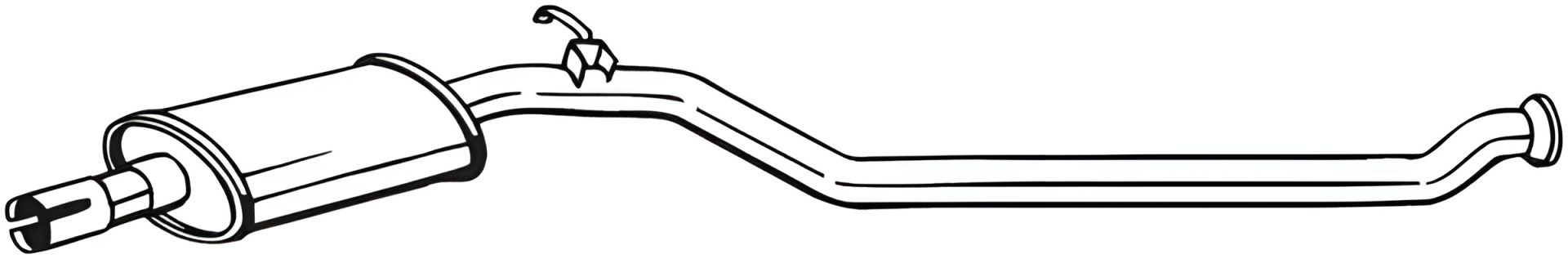 Передній глушитель PEUGEOT 206 99-07, BOSAL (284619) Передній глушитель PEUGEOT 206 99-07, BOSAL (284619)