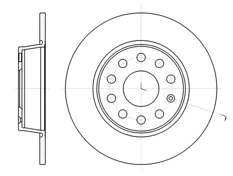 Гальмівний диск SKODA OCTAVIA, SEAT LEON, AUDI Q2, REMSA (6134000)