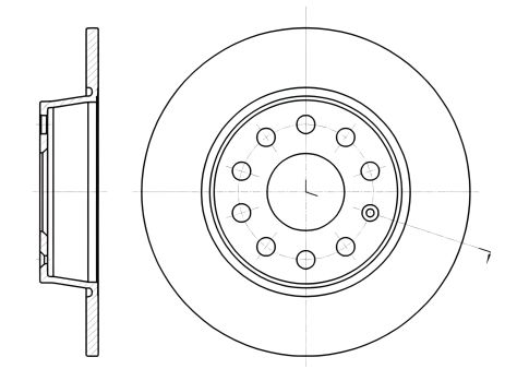 Тормозной диск для SKODA OCTAVIA, SEAT LEON и AUDI Q2, REMSA (6134000)