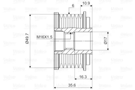 Механизм свободного хода генератора, VALEO (588030)