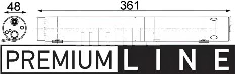 Дегідратор кондиціонера Sprinter (906) 1.8-3.5/2.1-3.0 06-, MAHLE/KNECHT (AD95000P)