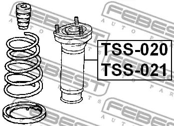 Опора амортизатора (заднего) Camry 01-06 R, FEBEST (TSS020)