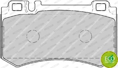 Колодки задние тормозные MB W211/W220 01-08 (brembo) (111,5x63,9x15,8), FERODO (FDB1809)