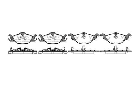 Комплект гальмівних колодок OPEL ASTRA, CHEVROLET CORSA, REMSA (068402) Комплект гальмівних колодок OPEL ASTRA, CHEVROLET CORSA, REMSA (068402)