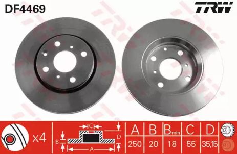 ΠΠΈΡΠΊ ΡΠΎΡΠΌΠΎΠ·Π½ΠΎΠΉ (1 ΡΡ.) CITROEN/PEUGEOT/TOYOTA C1/107/Aygo F 05, TRW (DF4469) ΠΠΈΡΠΊ ΡΠΎΡΠΌΠΎΠ·Π½ΠΎΠΉ (1 ΡΡ.) CITROEN/PEUGEOT/TOYOTA C1/107/Aygo F 05, TRW (DF4469)